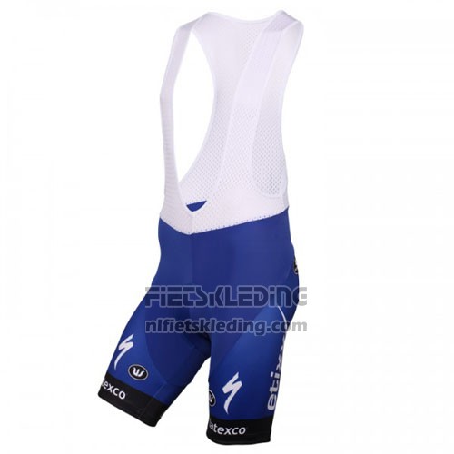 2016 Fietskleding Etixx Quick Step Wit en Blauw Korte Mouwen en Koersbroek